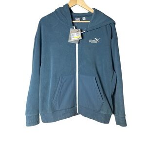 Puma women’s Blue Full-Zip Hoodie Jacket, NWT